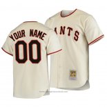 Maglia Baseball Uomo San Francisco Giants Custom Autentico Cooperstown Collection Primera 1954 Crema