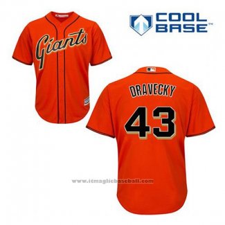 Maglia Baseball Uomo San Francisco Giants Dave Dravecky 43 Arancione Alternato Cool Base