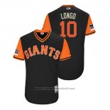Maglia Baseball Uomo San Francisco Giants Evan Longoria 2018 LLWS Players Weekend Longo Nero