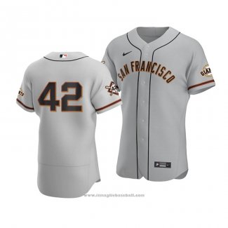 Maglia Baseball Uomo San Francisco Giants Jackie Robinson Day Autentico Grigio