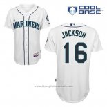 Maglia Baseball Uomo Seattle Mariners Austin Jackson 16 Bianco Home Cool Base