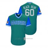 Maglia Baseball Uomo Seattle Mariners Chasen Bradford 2018 LLWS Players Weekend Black Bear Verde