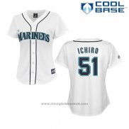 Maglia Baseball Uomo Seattle Mariners Ichiro Suzuki 51 Bianco Cool Base