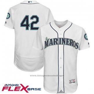 Maglia Baseball Uomo Seattle Mariners Jackie Robinson Bianco Flex Base