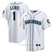 Maglia Baseball Uomo Seattle Mariners Kyle Lewis Replica Bianco