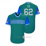 Maglia Baseball Uomo Seattle Mariners Sam Tuivailala 2018 LLWS Players Weekend Tui Verde