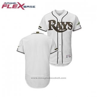 Maglia Baseball Uomo Tampa Bay Rays 2018 Memorial Day Flex Base Bianco