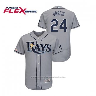 Maglia Baseball Uomo Tampa Bay Rays Avisail Garcia 150 Anniversario Autentico Flex Base Grigio