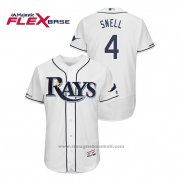 Maglia Baseball Uomo Tampa Bay Rays Blake Snell 150 Anniversario Flex Base Bianco