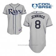 Maglia Baseball Uomo Tampa Bay Rays Desmond Jennings 8 Grigio Cool Base