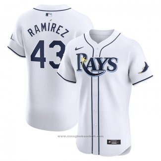 Maglia Baseball Uomo Tampa Bay Rays Harold Ramirez Home Elite Bianco