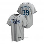 Maglia Baseball Uomo Tampa Bay Rays Kevin Kiermaier Road Replica Grigio