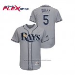 Maglia Baseball Uomo Tampa Bay Rays Matt Duffy 150 Anniversario Autentico Flex Base Grigio