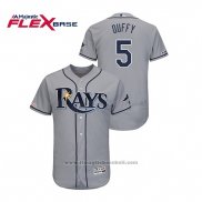 Maglia Baseball Uomo Tampa Bay Rays Matt Duffy 150 Anniversario Autentico Flex Base Grigio