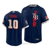 Maglia Baseball Uomo Tampa Bay Rays Mike Zunino 2021 All Star Replica Blu