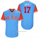 Maglia Baseball Uomo Texas Rangers 2017 Little League World Series Shin Soo Choo Blu