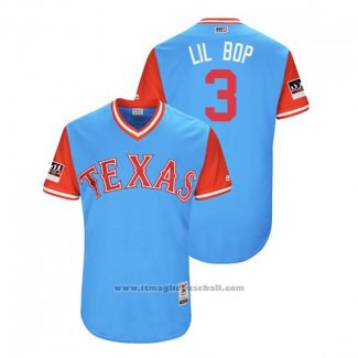 Maglia Baseball Uomo Texas Rangers Delino Deshields 2018 LLWS Players Weekend Lil Bop Blu