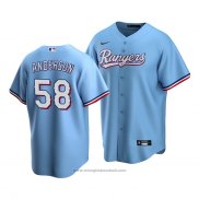 Maglia Baseball Uomo Texas Rangers Drew Anderson Replica Alternato Blu