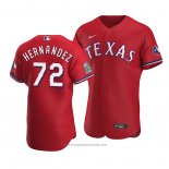 Maglia Baseball Uomo Texas Rangers Jonathan Hernandez Autentico Alternato Rosso