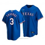 Maglia Baseball Uomo Texas Rangers Leody Taveras Alternato Replica Blu