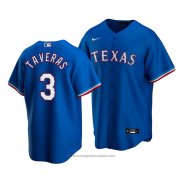 Maglia Baseball Uomo Texas Rangers Leody Taveras Alternato Replica Blu