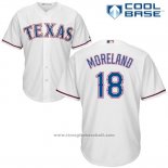 Maglia Baseball Uomo Texas Rangers Mitch Moreland Bianco Autentico Collection Cool Base