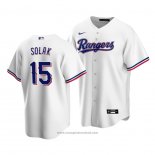 Maglia Baseball Uomo Texas Rangers Nick Solak Replica Home Bianco