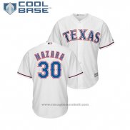 Maglia Baseball Uomo Texas Rangers Nomar Mazara Cool Base Home Bianco