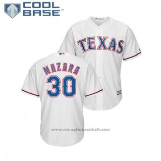 Maglia Baseball Uomo Texas Rangers Nomar Mazara Cool Base Home Bianco