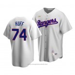 Maglia Baseball Uomo Texas Rangers Sam Huff Cooperstown Collection Primera Bianco