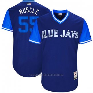 Maglia Baseball Uomo Toronto Blue Jays 2017 Little League World Series Russell Martin Blu