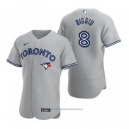 Maglia Baseball Uomo Toronto Blue Jays Cavan Biggio Autentico 2020 Road Grigio