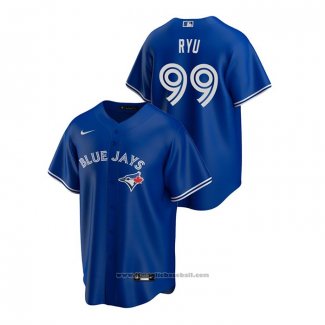 Maglia Baseball Uomo Toronto Blue Jays Hyun Jin Ryu Replica Alternato Blu