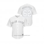 Maglia Baseball Uomo Toronto Blue Jays Jacob Waguespack 2019 Players Weekend Replica Bianco