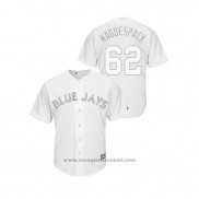 Maglia Baseball Uomo Toronto Blue Jays Jacob Waguespack 2019 Players Weekend Replica Bianco