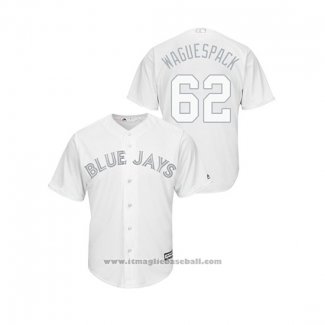 Maglia Baseball Uomo Toronto Blue Jays Jacob Waguespack 2019 Players Weekend Replica Bianco