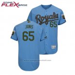 Maglia Baseball Uomo Toronto Blue Jays Jakob Junis 2018 Memorial Day Flex Base Blu