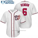 Maglia Baseball Uomo Washington Nationals 6 Anthony Rendon Bianco 2017 Cool Base