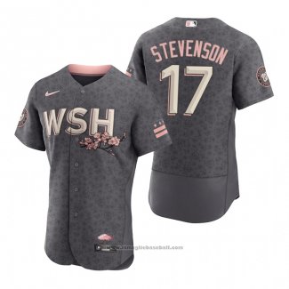 Maglia Baseball Uomo Washington Nationals Andrew Stevenson 2022 City Connect Autentico Grigio