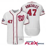 Maglia Baseball Uomo Washington Nationals Gio Gonzalez Bianco 2018 All Star Home Flex Base