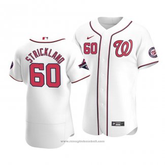 Maglia Baseball Uomo Washington Nationals Hunter Strickland Primera Autentico Bianco