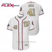 Maglia Baseball Uomo Washington Nationals Joe Ross 2019 Gold Program Flex Base Bianco