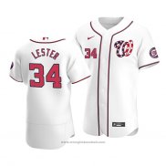 Maglia Baseball Uomo Washington Nationals Jon Lester Autentico Alternato Bianco