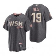 Maglia Baseball Uomo Washington Nationals Josh Bell 2022 City Connect Replica Grigio