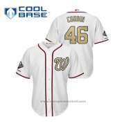 Maglia Baseball Uomo Washington Nationals Patrick Corbin 2019 Gold Program Cool Base Bianco