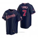 Maglia Baseball Uomo Washington Nationals Trea Turner Replica Blu