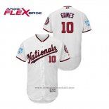 Maglia Baseball Uomo Washington Nationals Yan Gomes 2019 Allenamento Primaverile Flex Base Bianco