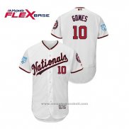 Maglia Baseball Uomo Washington Nationals Yan Gomes 2019 Allenamento Primaverile Flex Base Bianco