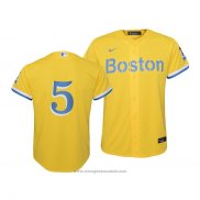 Maglia Baseball Bambino Boston Red Sox Enrique Hernandez 2021 City Connect Replica Or