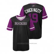 Maglia Baseball Bambino Colorado Rockies Charlie Blackmon 2018 LLWS Players Weekend Chuck Nazty Nero